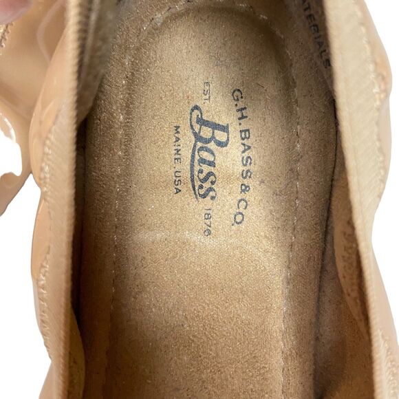 Bass Lana Ballet Flats Women 6M Shoes Tan Slides Round Toes Bow Business Preppy - Picture 5 of 9